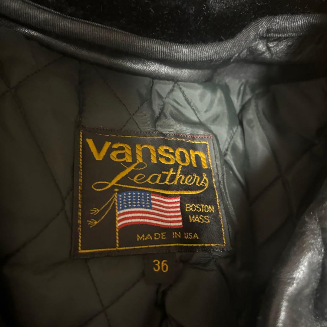 usa製　vanson ボア ダブル　レザー ライダース