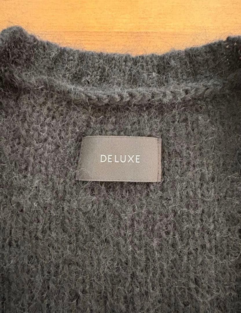 DELUXE モヘアカーディガン　ブラック