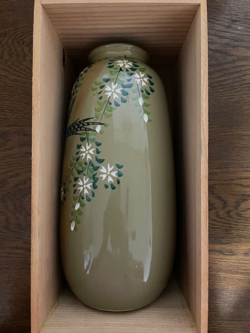 九谷焼 花瓶 玉竜製