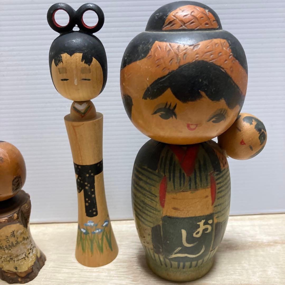 E-壁 伝統工芸品 こけし 創作こけし まとめ売り 7点セット 民芸品