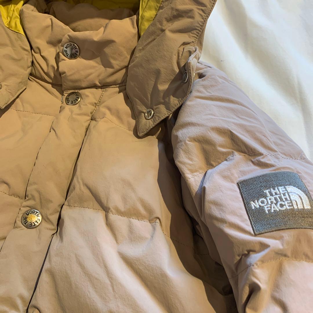 美品 ノースフェイス 110cm ダウンジャケット NORTHFACE ベージュ