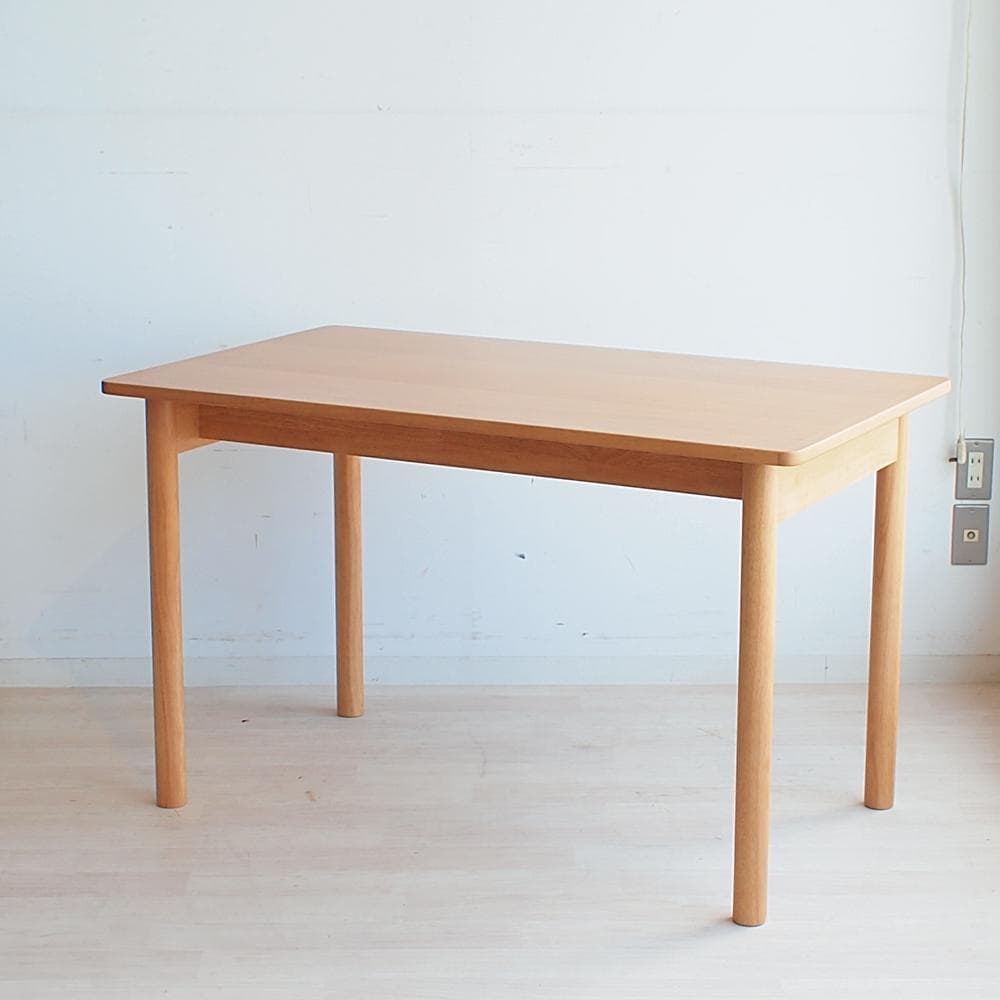 無印良品/MUJI 木製テーブル 120x70 ラバーウッド材 ダイニング