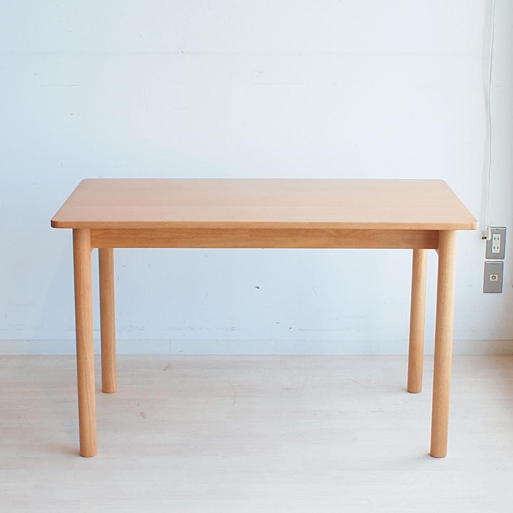 無印良品/MUJI 木製テーブル 120x70 ラバーウッド材 ダイニング