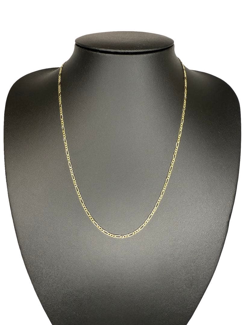 アクセサリー 10K Figaro Necklace 46cm 2mm