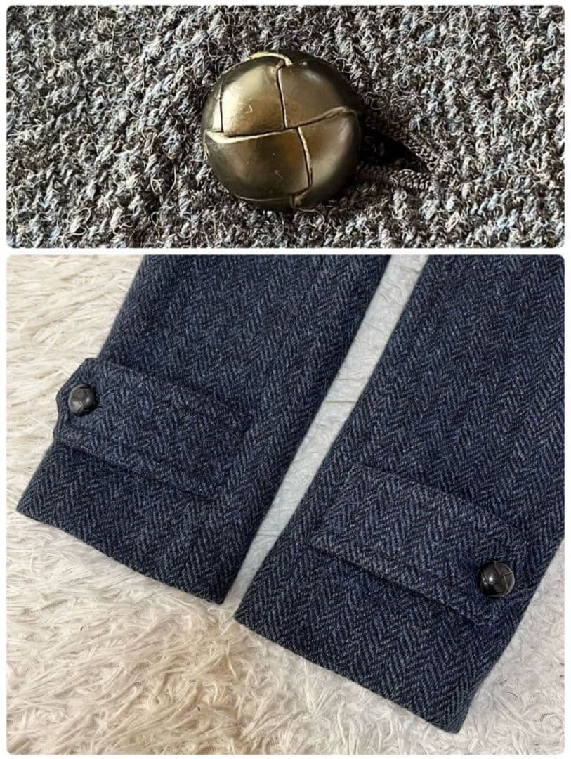 【美品】マーガレットハウエル　ハリスツイード　ヘリンボーン　ステンカラーコート