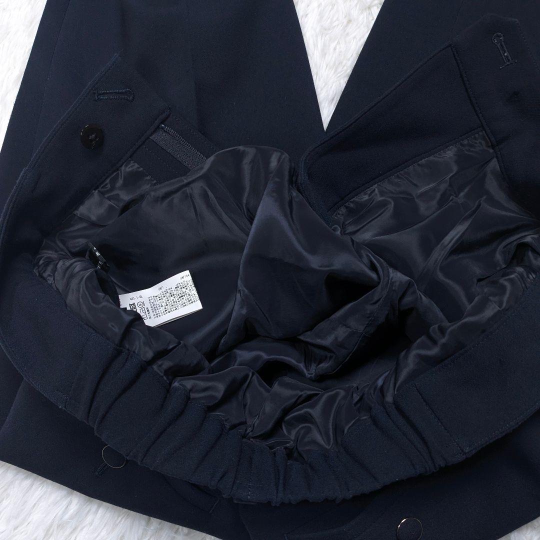 グリーンレーベルリラクシング ダブルクロスパンツスーツ ネイビー 38 洗える