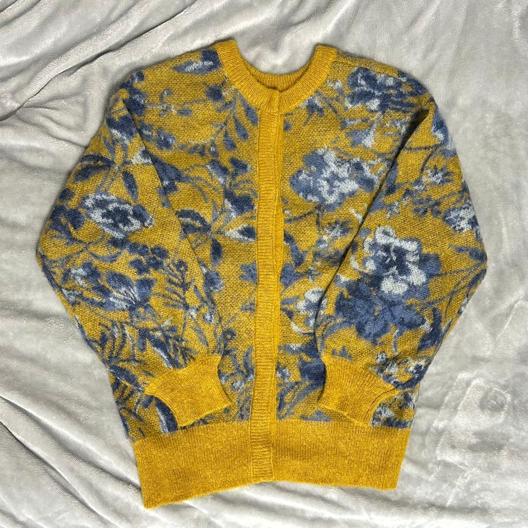 Ameri vintage 花柄ニット カーディガン