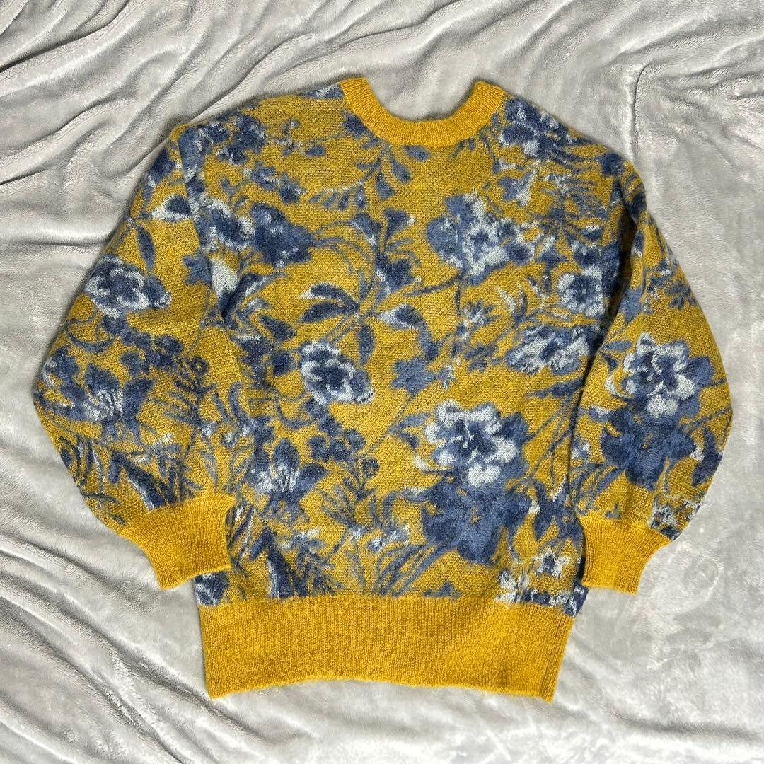 Ameri vintage 花柄ニット カーディガン