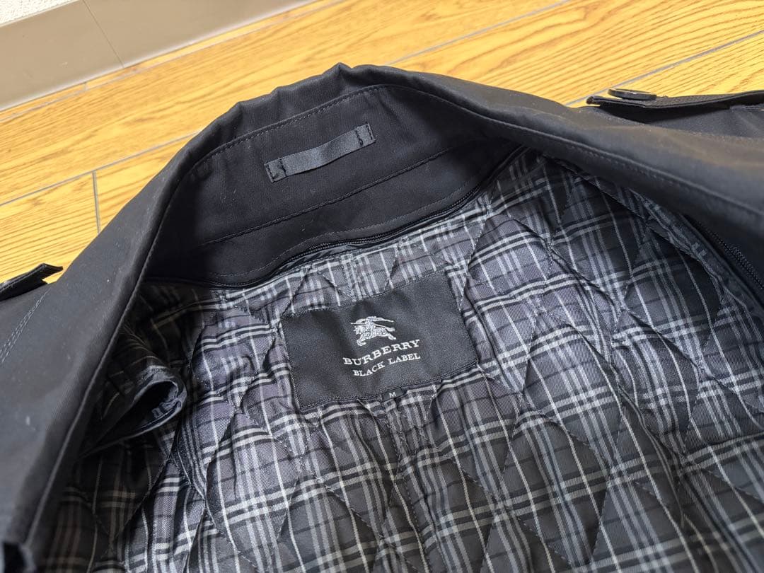 レア BURBERRY BLACK LABEL トレンチコート バーバリー M