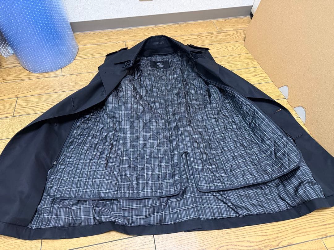 レア BURBERRY BLACK LABEL トレンチコート バーバリー M