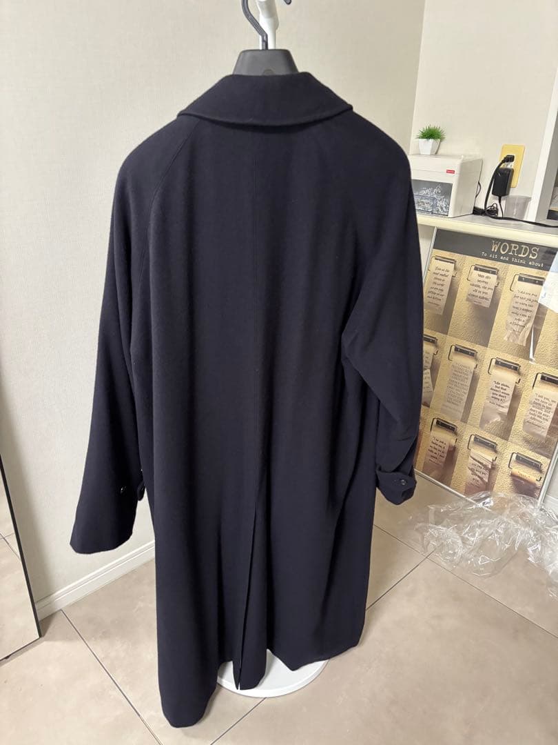 comoli 24AW カシミヤバルカラーコート　ネイビー　サイズ3