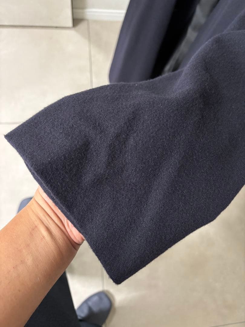 comoli 24AW カシミヤバルカラーコート　ネイビー　サイズ3