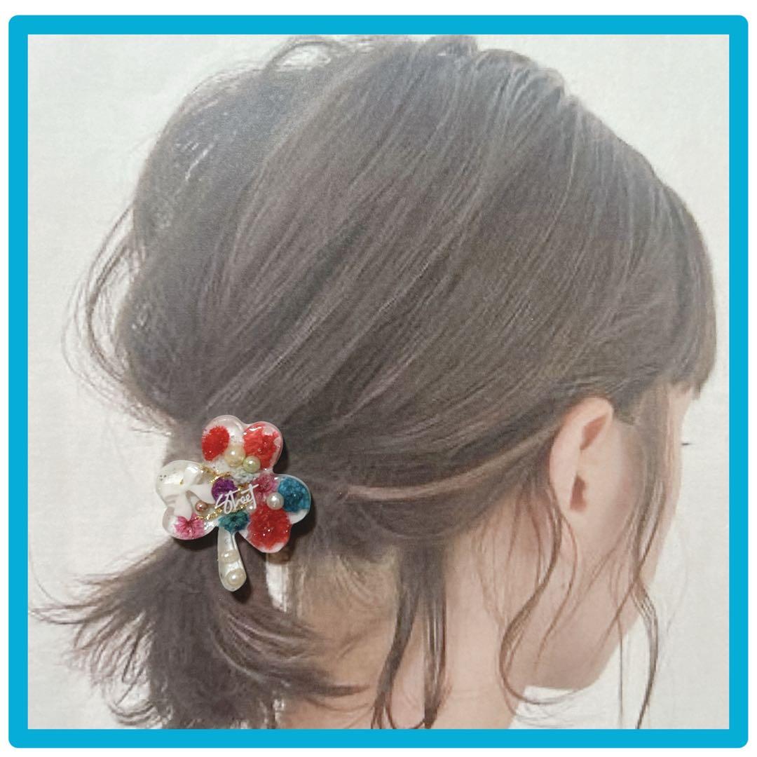 No 896 ⌘ 大人可愛いレジンヘアゴム ⌘ ♪(๑ᴖ◡ᴖ๑)♪