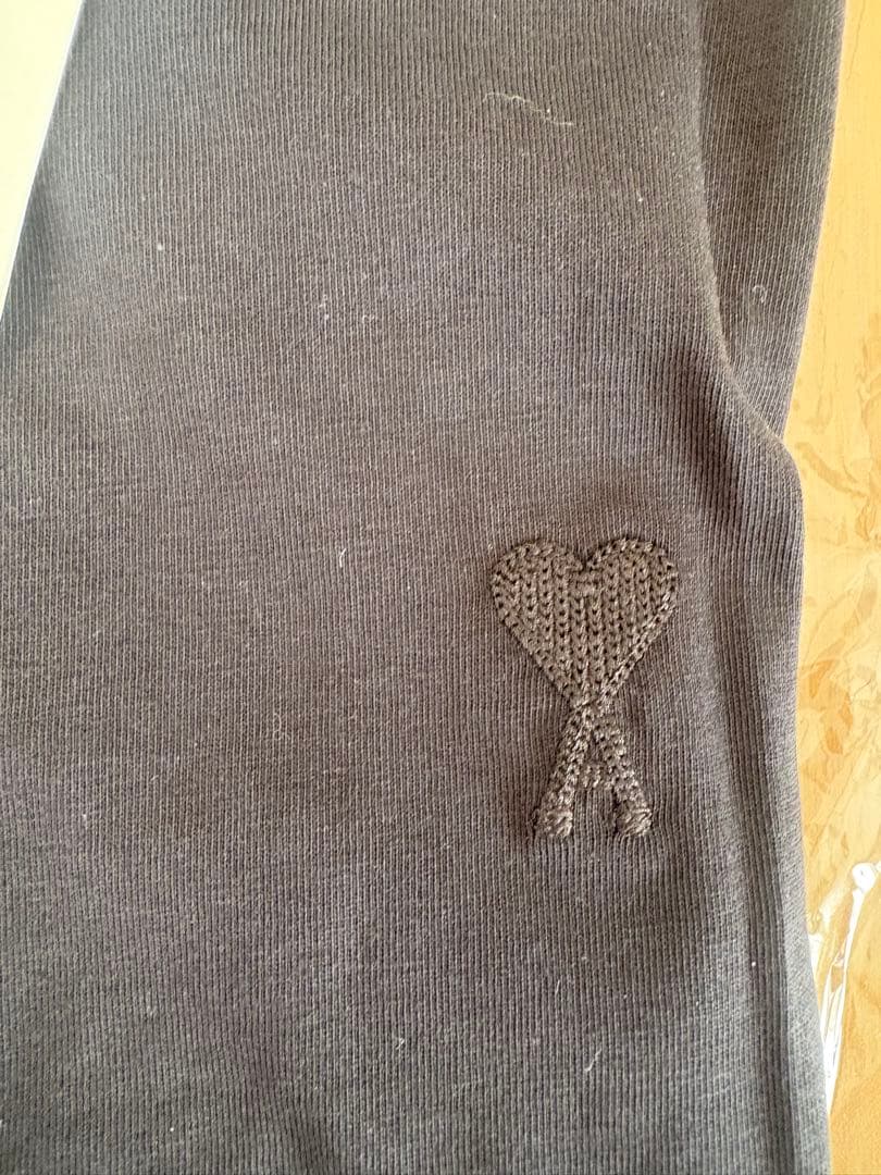 AMI PARIS アミパリス ハートA刺繍 Tシャツ 黒 L 新品タグ付き