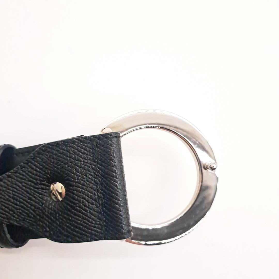 箱付き極美品✨ブルガリ ベルト サークルロゴ レザー ブラック