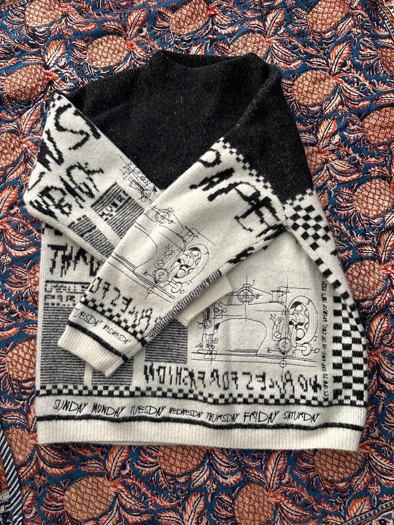 トップス NEWS PAPER JACQUARED KNIT TOP Ameri