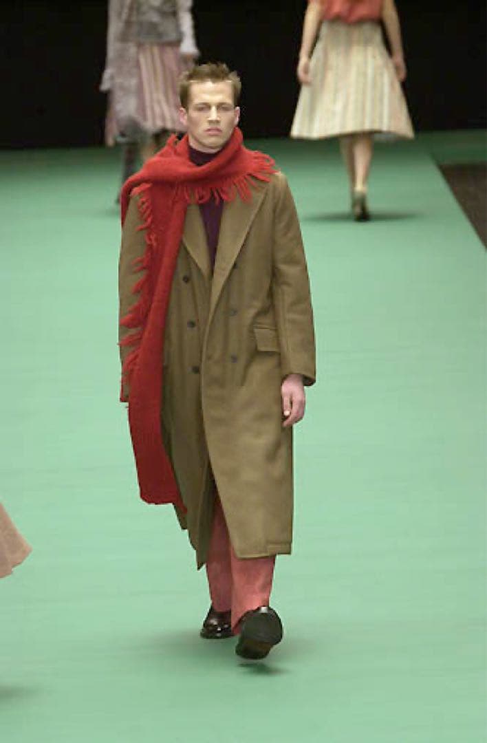 00aw ライカ期 DRIES VAN NOTEN フリンジ ロングマフラー