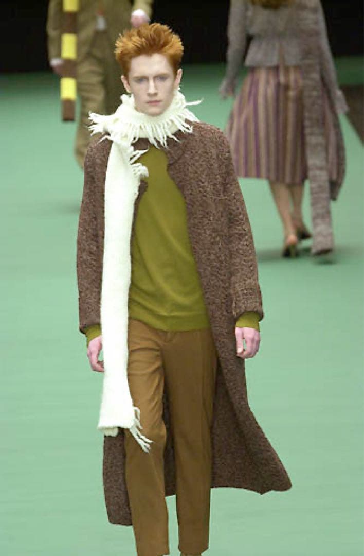 00aw ライカ期 DRIES VAN NOTEN フリンジ ロングマフラー