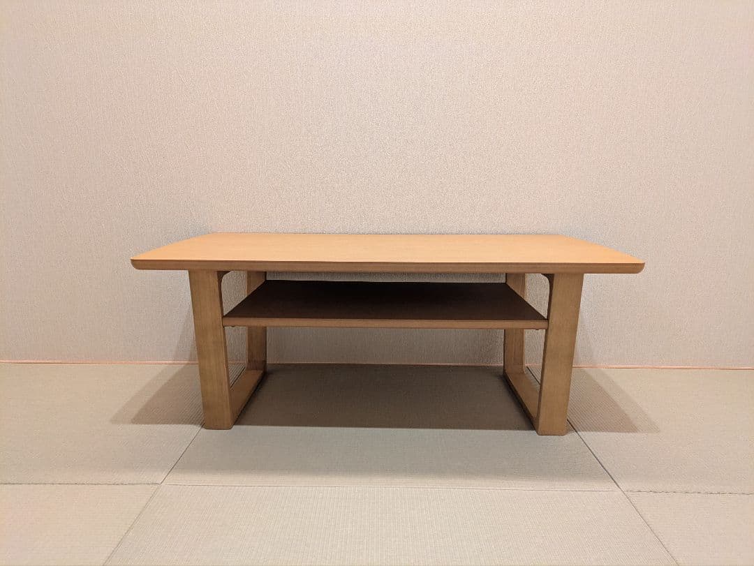 【カリモク】 Chitano センターテーブル ローテーブル 棚付き ナチュラル