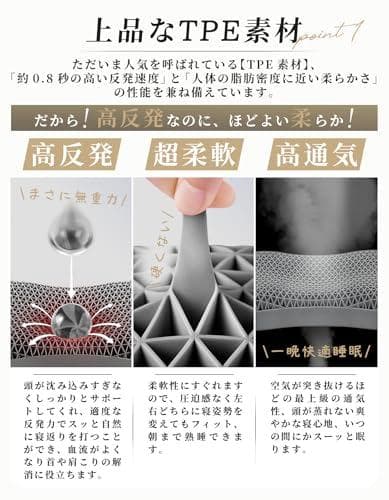 【開封済み・未使用】Dafeel　枕　TPEジェル　枕カバー付き　洗える　低反発