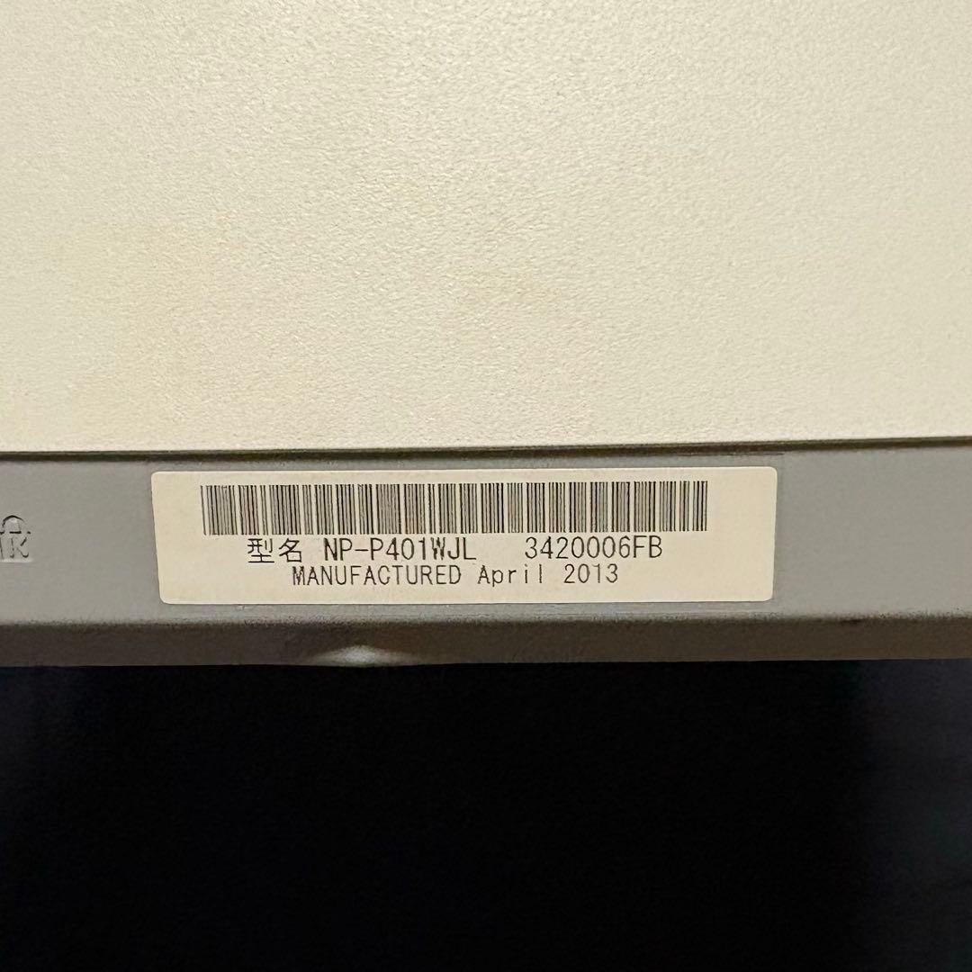 NEC プロジェクター　NP-P401WJL NP23LP 4000ルーメン