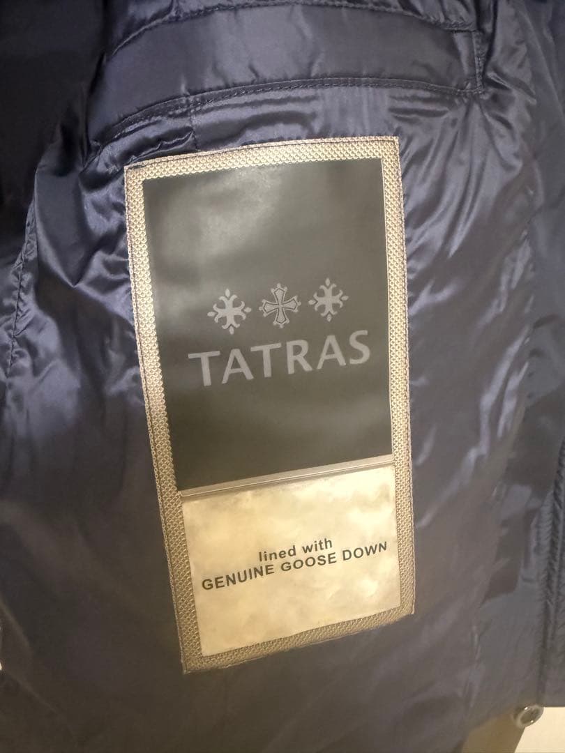 タトラス　ダウンジャケット　TATRAS ネイビー　極暖　ショートダウン