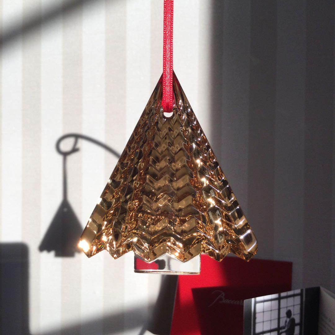 Baccarat クリスマスオーナメント 2022 ゴールドクリスマスツリー型