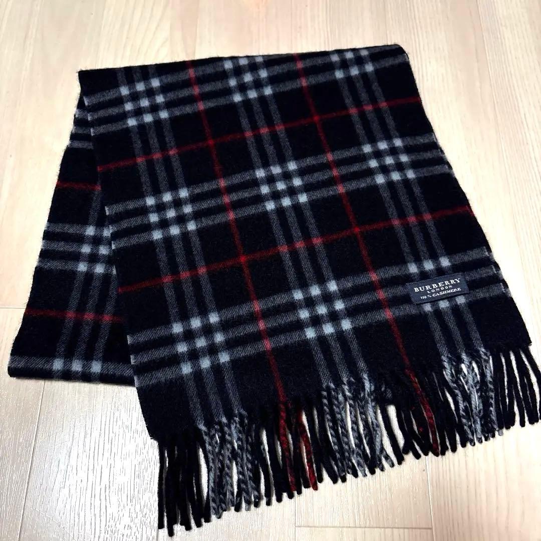 【新品・未使用】BURBERRY 100% CASHMERE マフラー