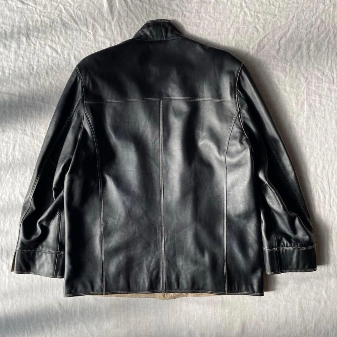 美品 BALMAIN PARIS バルマン ジップ レザージャケット ブラック