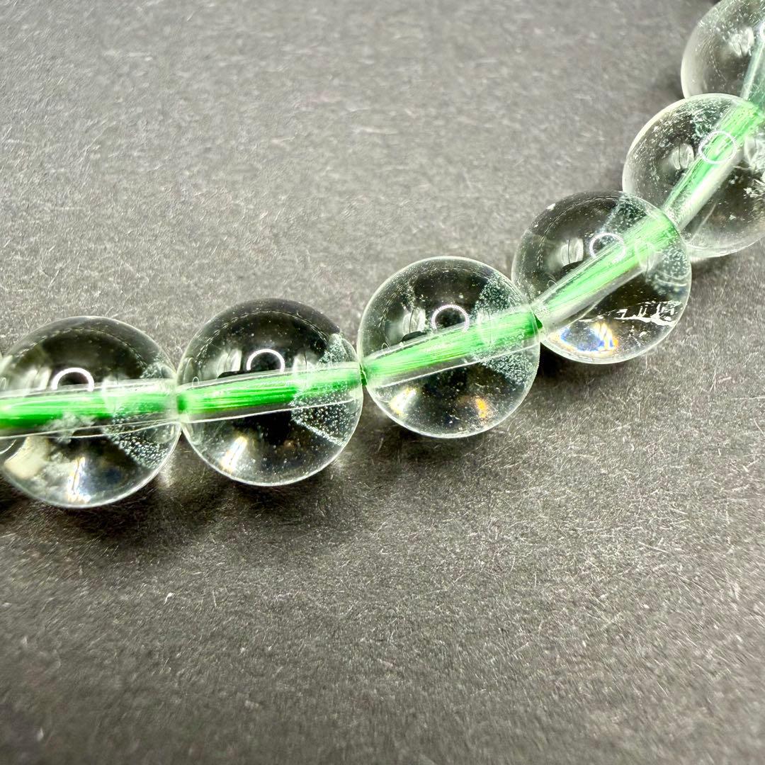 【極上透明】マダガスカル産グリーンファントムブレスレット7.3mm 鑑別級 新品