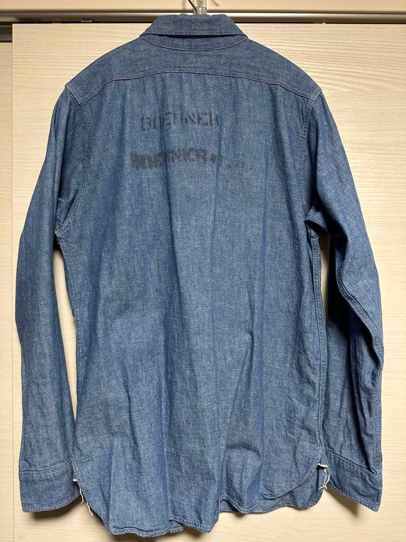 WAREHOUSEウエアハウス シャンブレー シャツ プリント ダックディガー