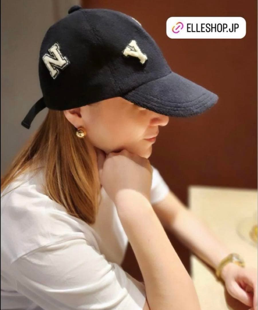 ELLESHOP限定　ラドローLUDLOW キャップ　ブラック　ロンハーマン