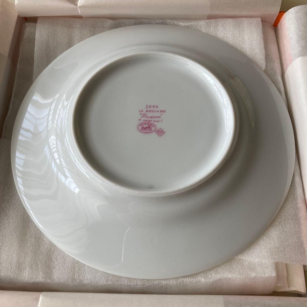 レア　HERMES エルメス　芍薬　プレート　希少