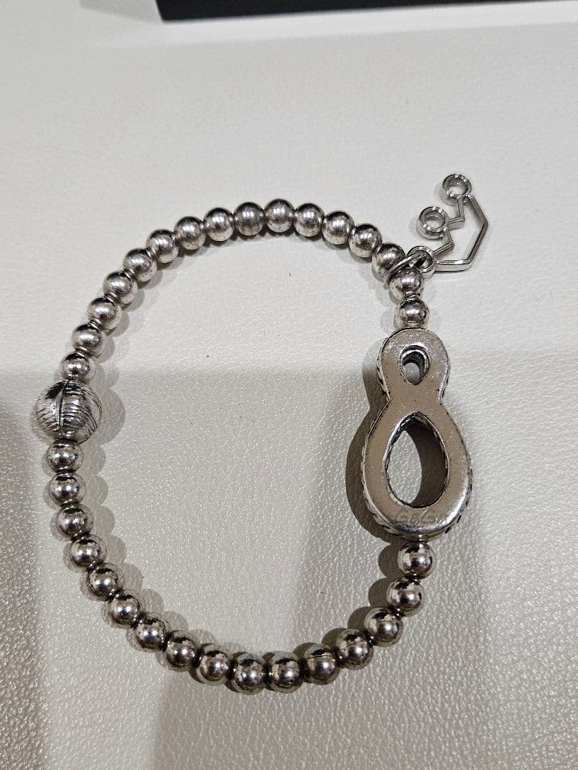 美品　GaGa MILANO ブレスレット　ガガミラノ　ナンバー８　ホワイト