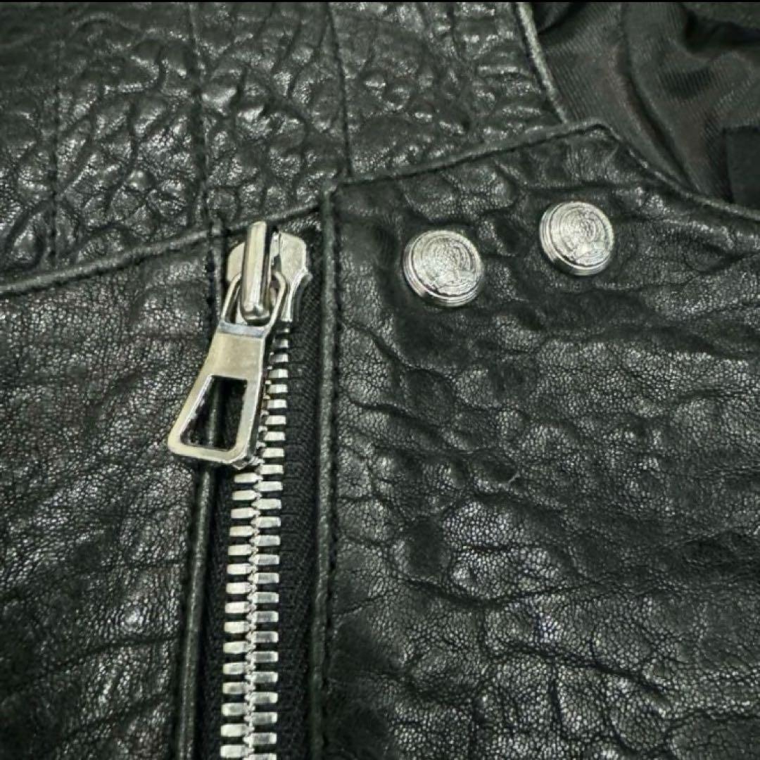 あ*ん様 【希少品】本革 BALMAINxコラボ レザー ライダースジャケ