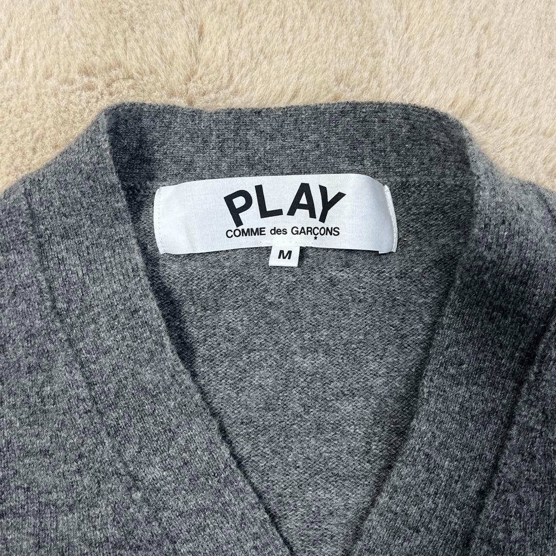 PLAY COMME des GARÇONS グレー カーディガン M