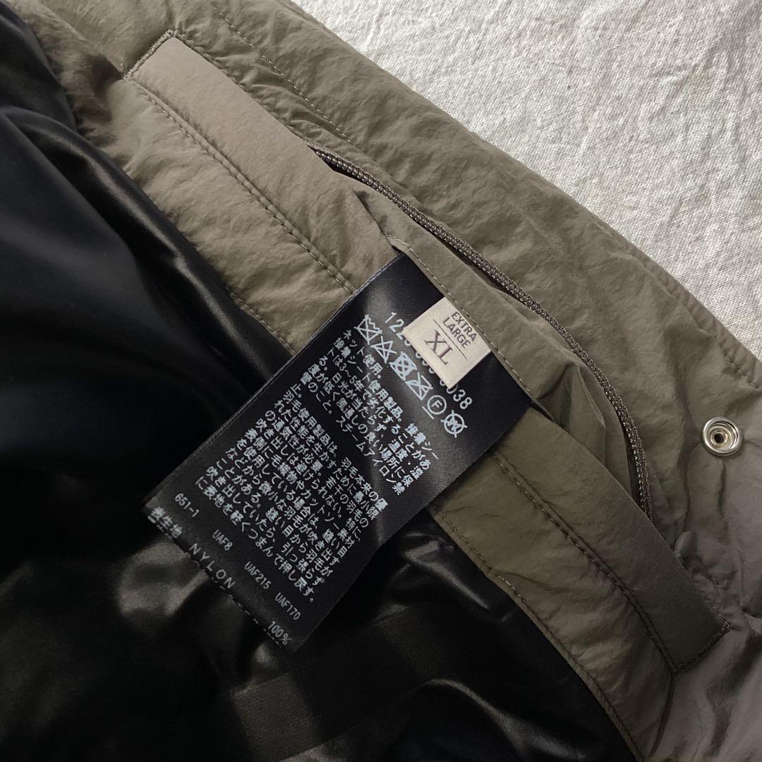 Beauty&Youth ADSバルカラーダウンコート カーキ グレー XL
