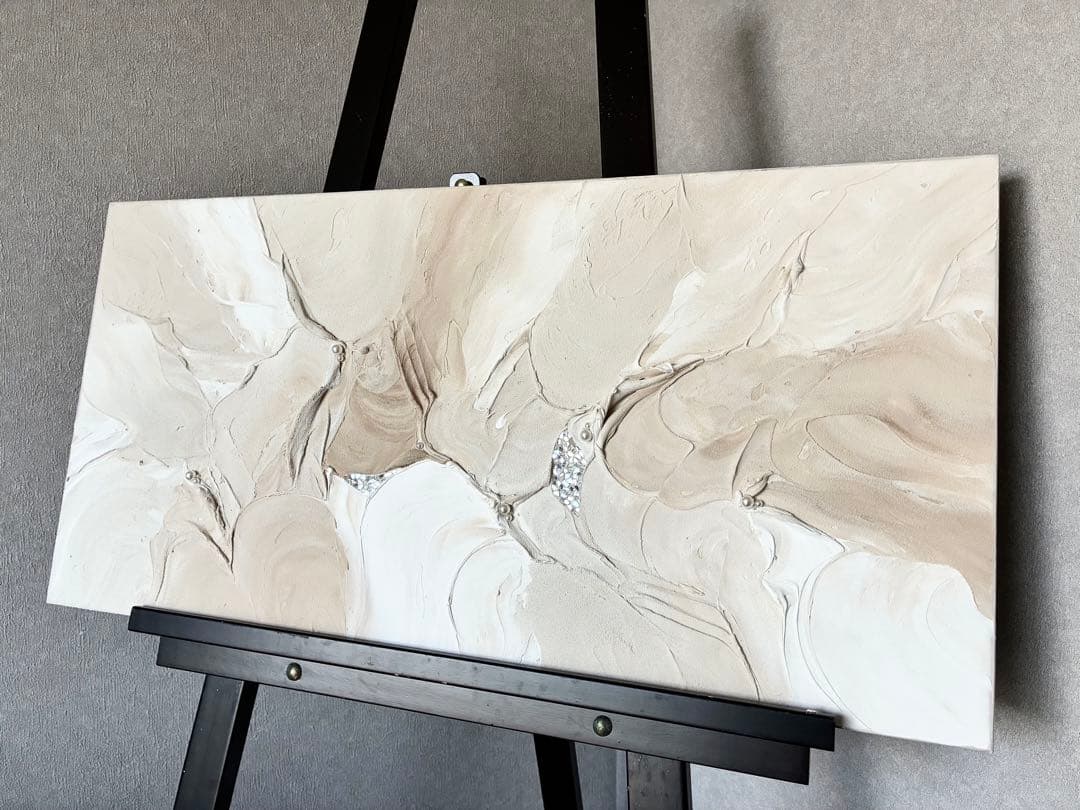 現代アート　80×39㎝　テクスチャーアート　モダン　絵画　抽象画　アートパネル