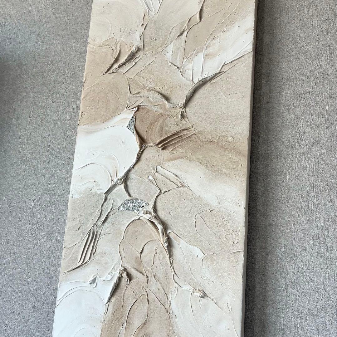現代アート　80×39㎝　テクスチャーアート　モダン　絵画　抽象画　アートパネル