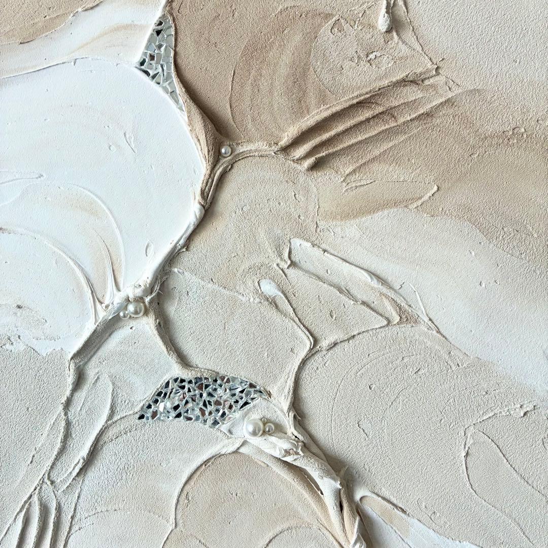現代アート　80×39㎝　テクスチャーアート　モダン　絵画　抽象画　アートパネル