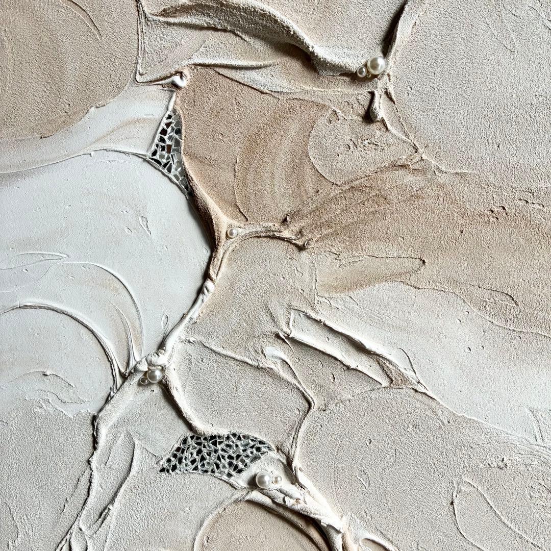 現代アート　80×39㎝　テクスチャーアート　モダン　絵画　抽象画　アートパネル