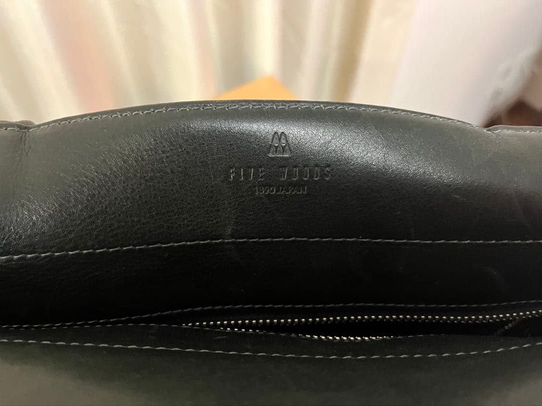 【こなき】FIVE WOODS レザートートバッグ ネイビーLsize