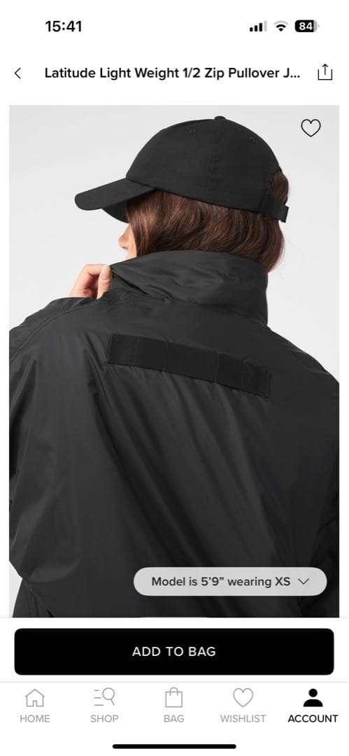 ALO light weight 1/2 pullover Jacket 新品