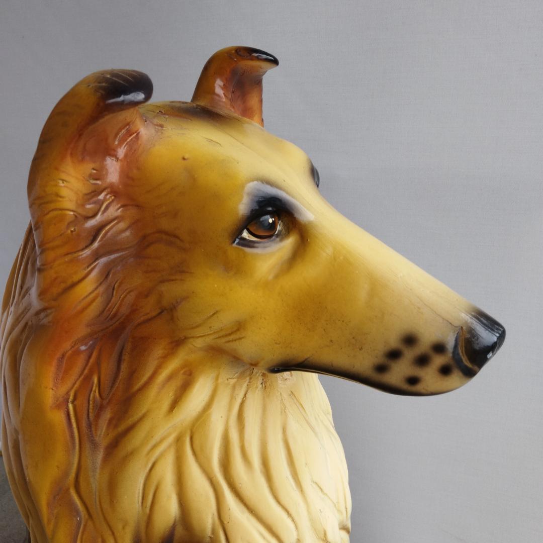 コリー 特大 置物 オブジェ インテリア ガーデン 犬の置物