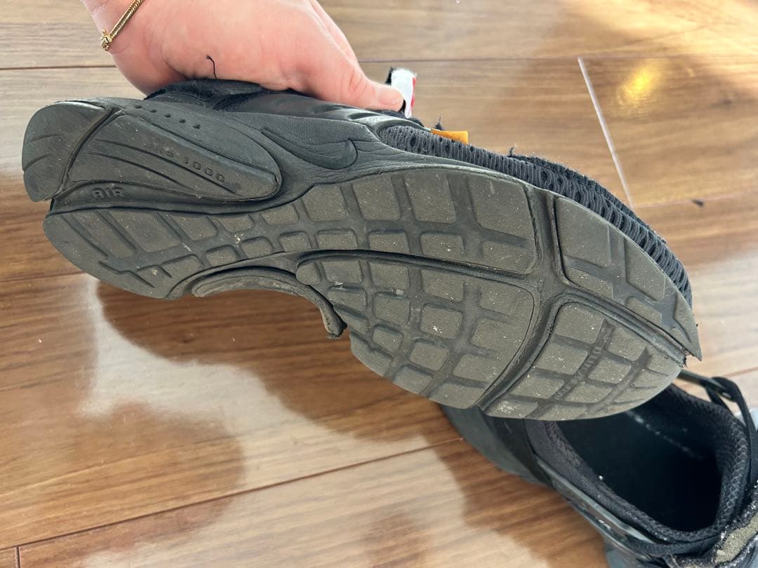 NIKE×オフホワイト エアプレスト ブラック　28cm