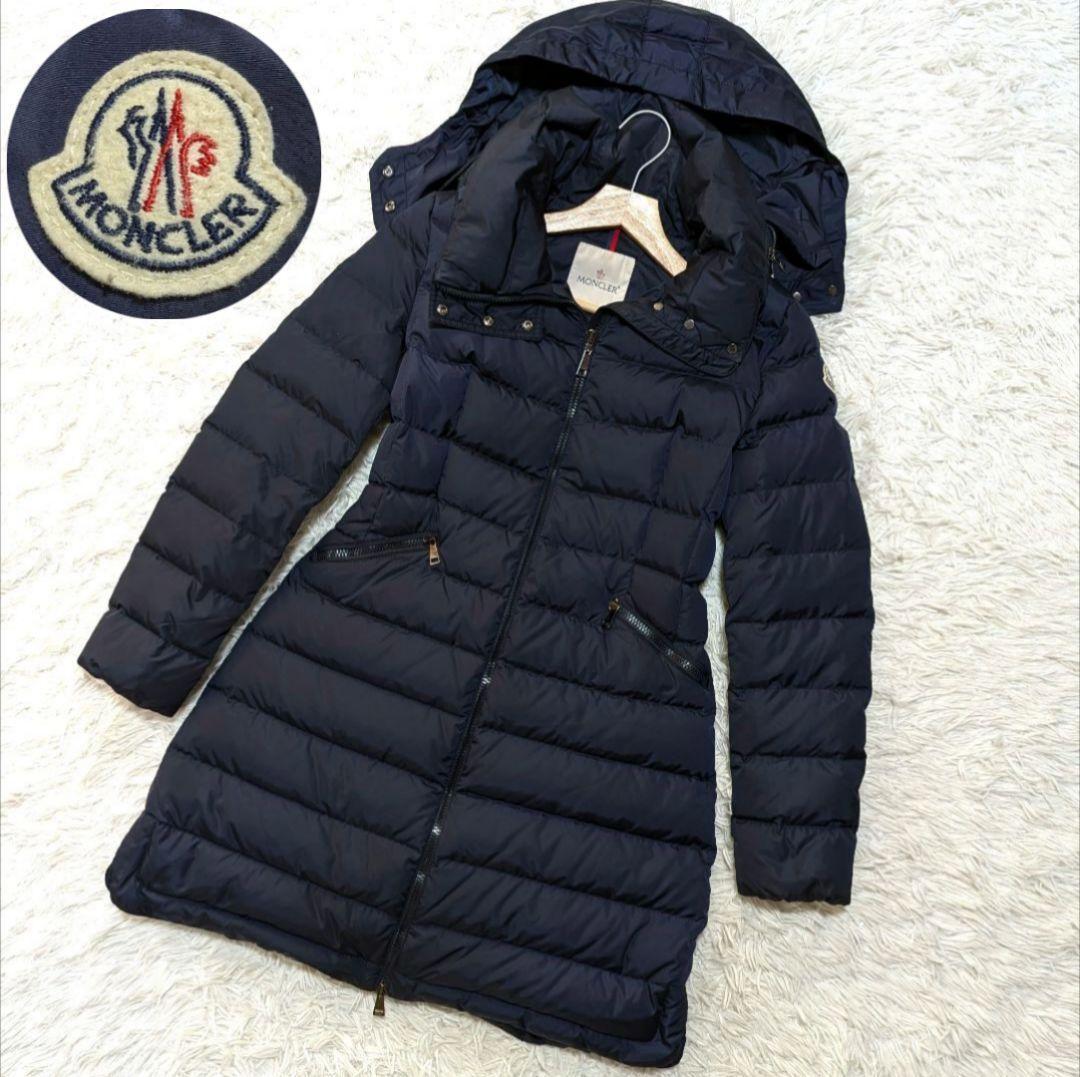 【美品】MONCLER FLAMMETTE ダウンジャケット ネイビー