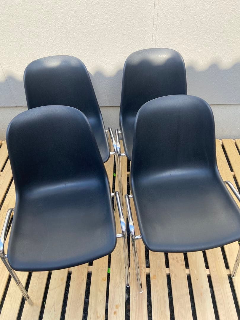 MOD ELENA イタリア パイプ椅子 スタッキングチェア レトロ　4脚セット