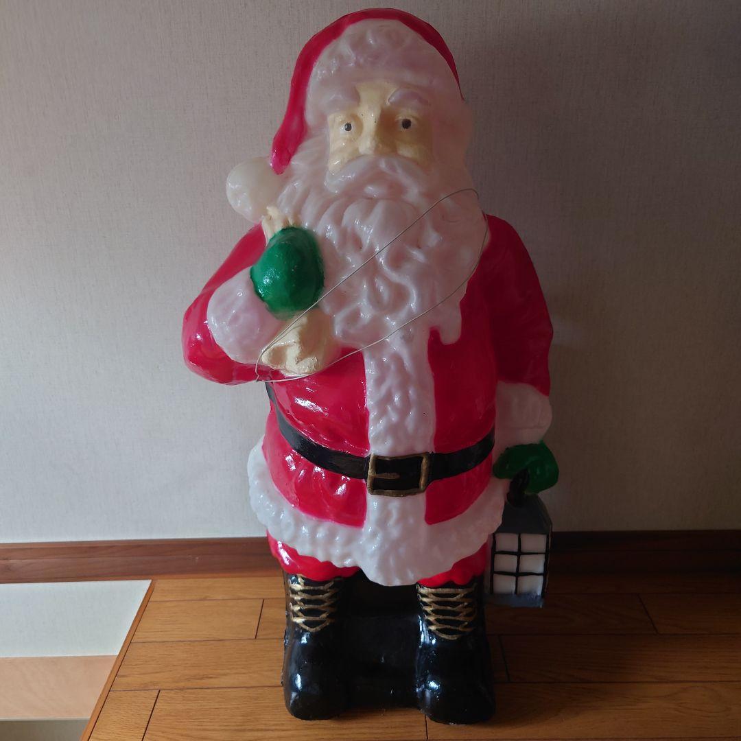 【迫力】存在感ある！大きなサンタクロースオブジェの電飾モチーフ！