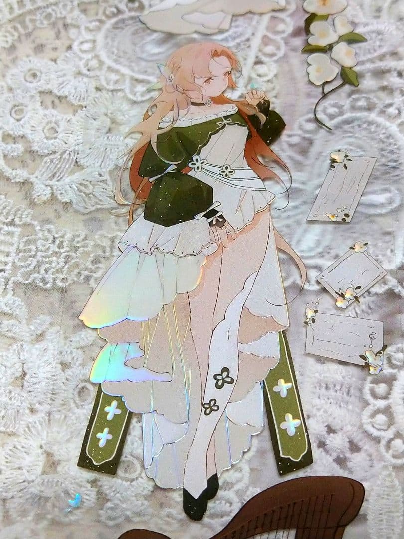 J255＃小步舞曲(虹光)不睡觉世界冠军切り売り海外人物マステ女の子