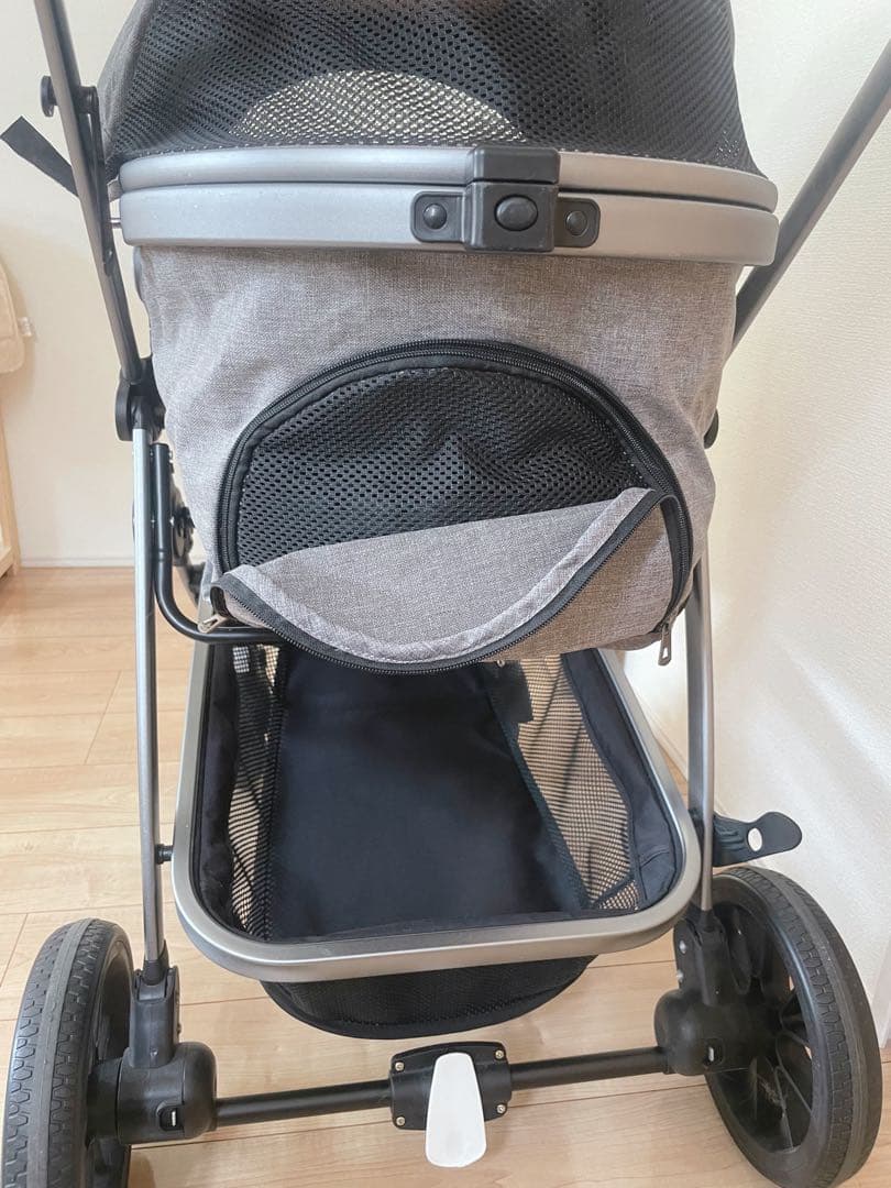 値下げしました‼️折りたたみ式ペットカート グレー送料込みで安心